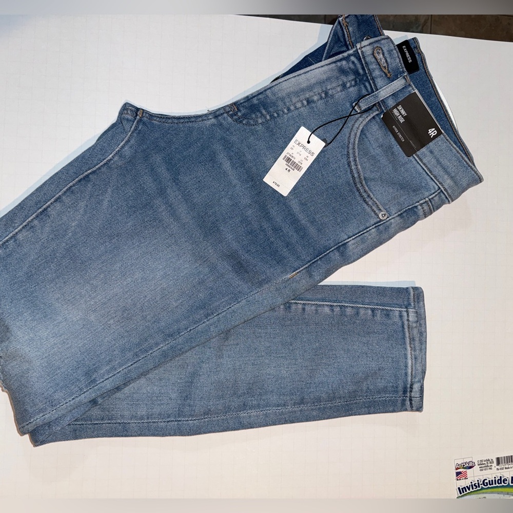 Express Light Blue Ankle Jeans